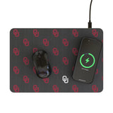 University of Oklahoma Sooners Fashion Pattern 15-Watt Wireless Charger and Mouse Pad