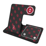 University of Oklahoma Sooners Fashion Pattern 3 in 1 Charging Station