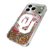 University of Oklahoma Sooners Paisley Glitter Phone Case for Apple iPhone