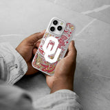 University of Oklahoma Sooners Paisley Glitter Phone Case for Apple iPhone