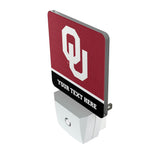 University of Oklahoma Sooners Personalized Endzone Solid Night Light 2-Pack