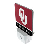 University of Oklahoma Sooners Personalized Endzone Solid Night Light 2-Pack