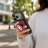 University of Oklahoma Sooners Personalized Endzone Solid PopSockets MagSafe-Compatible PopWallet+