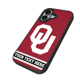 University of Oklahoma Sooners Personalized Stripe Bump Phone Case for Apple iPhone