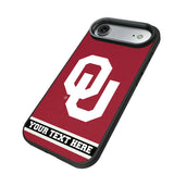 University of Oklahoma Sooners Personalized Stripe Bump Phone Case for Apple iPhone