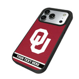 University of Oklahoma Sooners Personalized Stripe Bump Phone Case for Apple iPhone