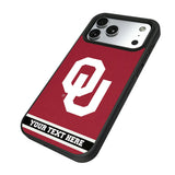 University of Oklahoma Sooners Personalized Stripe Bump Phone Case for Apple iPhone