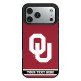 University of Oklahoma Sooners Personalized Stripe Bump Phone Case for Apple iPhone