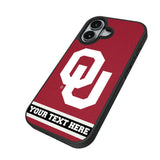 University of Oklahoma Sooners Personalized Stripe Bump Phone Case for Apple iPhone
