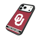 University of Oklahoma Sooners Personalized Stripe Bump Phone Case for Apple iPhone