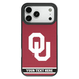 University of Oklahoma Sooners Personalized Stripe Bump Phone Case for Apple iPhone