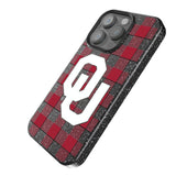 University of Oklahoma Sooners Plaid Black Bling Phone Case for Apple iPhone