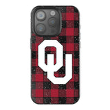 University of Oklahoma Sooners Plaid Black Bling Phone Case for Apple iPhone