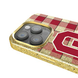 University of Oklahoma Sooners Plaid Bling Phone Case for Apple iPhone