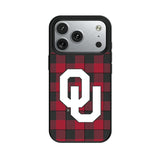 University of Oklahoma Sooners Plaid MagSafe Compatible Phone Case for Apple iPhone