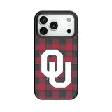 University of Oklahoma Sooners Plaid MagSafe Compatible Phone Case for Apple iPhone