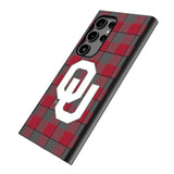 University of Oklahoma Sooners Plaid MagSafe Compatible Phone Case for Samsung Galaxy