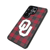 University of Oklahoma Sooners Plaid MagSafe Compatible Phone Case for Samsung Galaxy