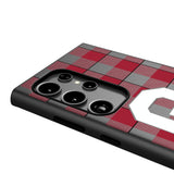 University of Oklahoma Sooners Plaid MagSafe Compatible Phone Case for Samsung Galaxy