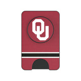 University of Oklahoma Sooners Stripe PopSockets MagSafe-Compatible PopWallet+