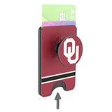 University of Oklahoma Sooners Stripe PopSockets MagSafe-Compatible PopWallet+