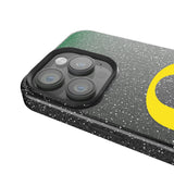 University of Oregon Ducks Linen Black Bling Phone Case for Apple iPhone