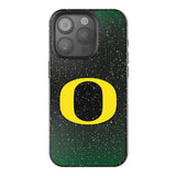 University of Oregon Ducks Linen Black Bling Phone Case for Apple iPhone