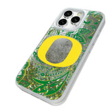 University of Oregon Ducks Paisley Glitter Phone Case for Apple iPhone