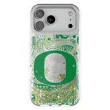 University of Oregon Ducks Paisley Glitter Phone Case for Apple iPhone