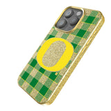 University of Oregon Ducks Plaid Bling Phone Case for Apple iPhone