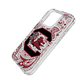 University of South Carolina Gamecocks Paisley Clear Phone Case for Apple iPhone