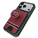 University of South Carolina Gamecocks Personalized Endzone Solid PopSockets MagSafe-Compatible PopWallet+