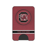 University of South Carolina Gamecocks Personalized Endzone Solid PopSockets MagSafe-Compatible PopWallet+