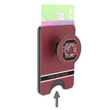University of South Carolina Gamecocks Personalized Endzone Solid PopSockets MagSafe-Compatible PopWallet+