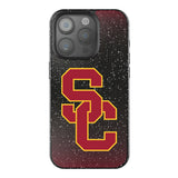 University of Southern California Trojans Linen Black Bling Phone Case for Apple iPhone