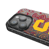 University of Southern California Trojans Paisley Black Bling Phone Case for Apple iPhone