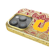 University of Southern California Trojans Paisley Bling Phone Case for Apple iPhone