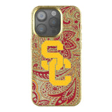 University of Southern California Trojans Paisley Bling Phone Case for Apple iPhone