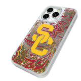 University of Southern California Trojans Paisley Glitter Phone Case for Apple iPhone