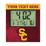 University of Southern California Trojans Personalized Color Block Wall Clock