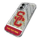 University of Southern California Trojans Personalized EndZone Plus Glitter Phone Case for Apple iPhone