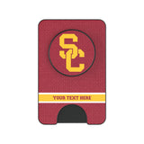 University of Southern California Trojans Personalized Endzone Solid PopSockets MagSafe-Compatible PopWallet+