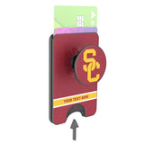 University of Southern California Trojans Personalized Endzone Solid PopSockets MagSafe-Compatible PopWallet+