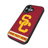 University of Southern California Trojans Personalized Stripe Bump Phone Case for Apple iPhone