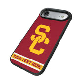 University of Southern California Trojans Personalized Stripe Bump Phone Case for Apple iPhone