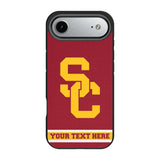 University of Southern California Trojans Personalized Stripe Bump Phone Case for Apple iPhone
