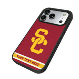 University of Southern California Trojans Personalized Stripe Bump Phone Case for Apple iPhone
