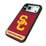 University of Southern California Trojans Personalized Stripe Bump Phone Case for Apple iPhone