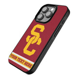 University of Southern California Trojans Personalized Stripe Bump Phone Case for Apple iPhone