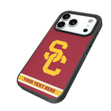 University of Southern California Trojans Personalized Stripe Bump Phone Case for Apple iPhone